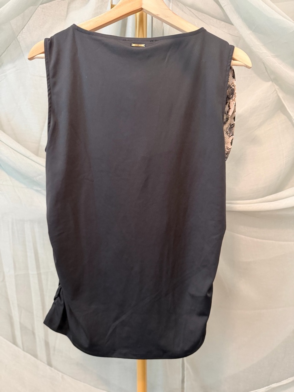 Nine West Black Sleeveless Boat Neck Shell Top - Picture 3 of 6
